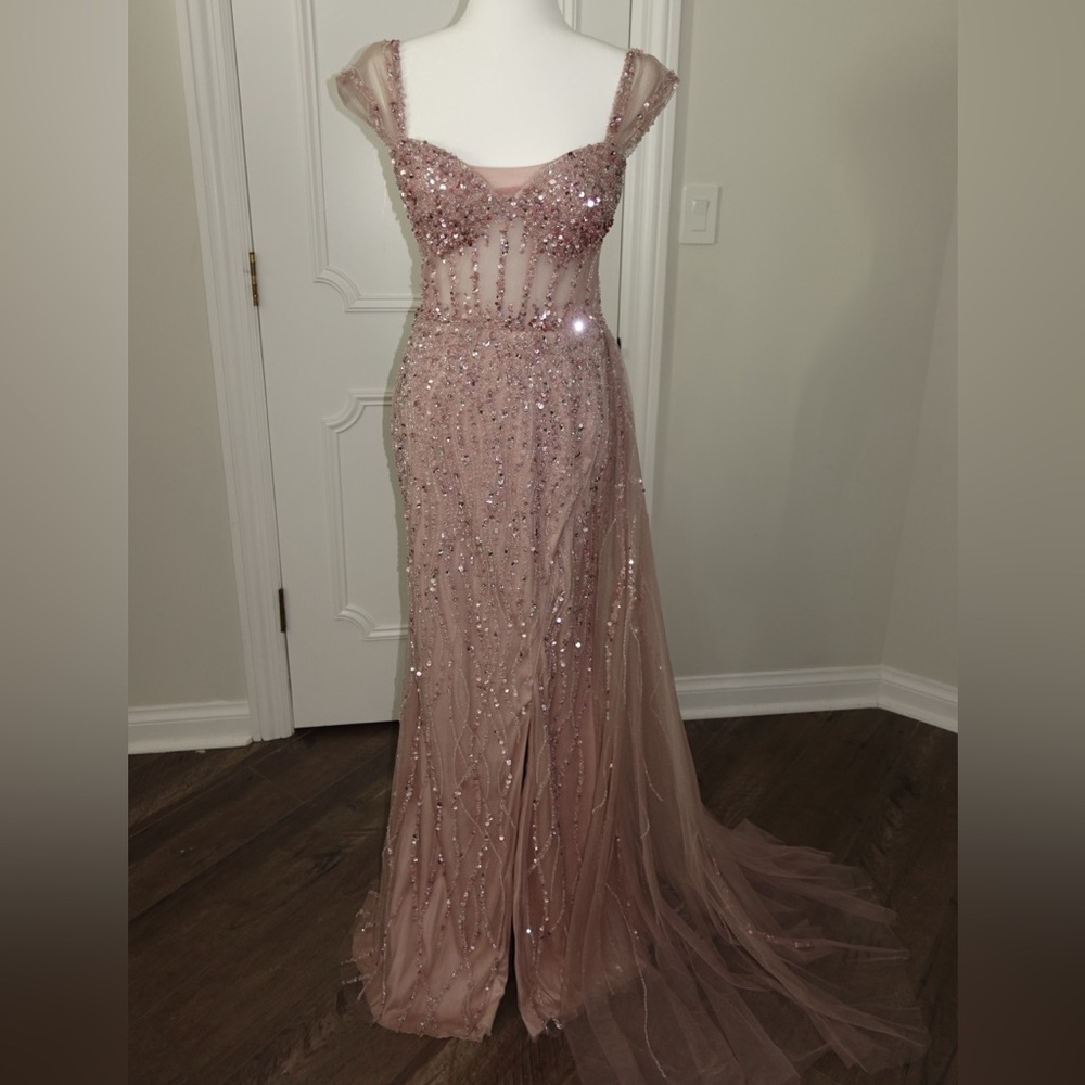Blush Pink Sequin Gown - Picture 1 of 5